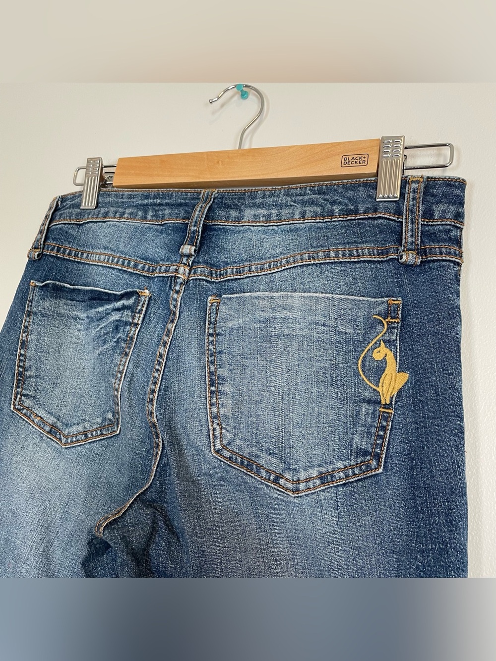 Y2K Baby Phat Silver Label  Boot Cut Mid Rise Size 7W Denim Blue Jeans